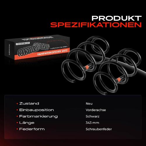 Frankberg 2x Fahrwerksfeder Vorderachse für Hyundai i40 VF i40 CW 1.6L 1.7L 2.0L 2011-2019 Bild Frankberg 2x Fahrwerksfeder Vorderachse für Hyundai i40 VF i40 CW 1.6L 1.7L 2.0L 2011-2019