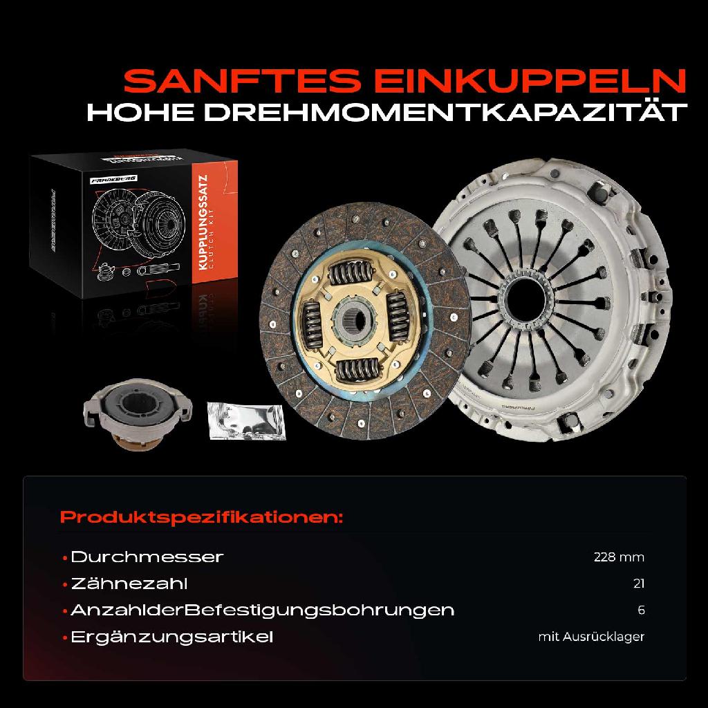 1x Kupplungssatz für Citroën Xantia X1 X2 Xantia Break Peugeot 406 8B 406 Break 8E/F 406 Coupe 8C 607 9D 9U