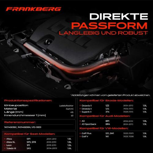 1x Kühlerschlauch Turboschlauch für VW Golf Passat Touran Audi A3 Sportback Seat Altea XL Leon Skoda Bild 1x Kühlerschlauch Turboschlauch für VW Golf Passat Touran Audi A3 Sportback Seat Altea XL Leon Skoda