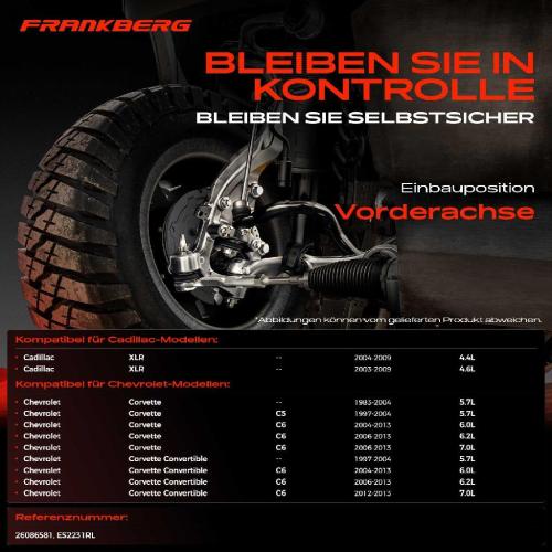 2x Spurstangenkopf Vorderachse für Cadillac XLR Chevrolet Corvette Convertible 4.4L 4.6L 1983-2013 Bild 2x Spurstangenkopf Vorderachse für Cadillac XLR Chevrolet Corvette Convertible 4.4L 4.6L 1983-2013