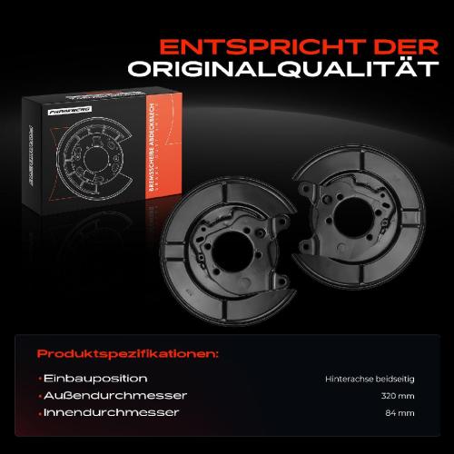 2x Ankerblech Bremsscheibe Hinterachse Beidseitig für Nissan Qashqai I X-Trail Juke Bild 2x Ankerblech Bremsscheibe Hinterachse Beidseitig für Nissan Qashqai I X-Trail Juke