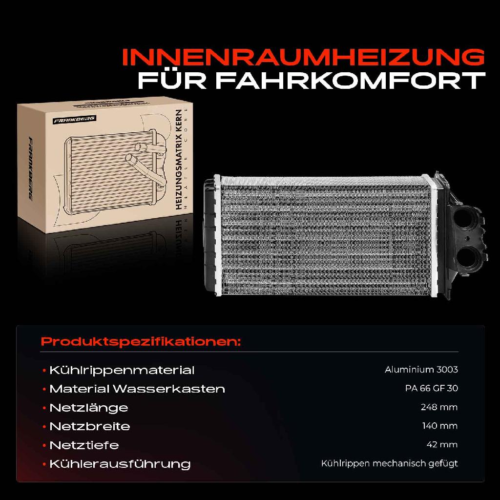 1x Wärmetauscher Innenraumheizung für Peugeot 307 3A/C 3E 3H 2000-2005 1.4L-2.0L