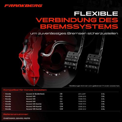 1x Bremsschlauch Bremsschläuche Hinterachse Links für Honda Accord 8 CU CW 2.0L 2.2L 2.4L Bild 1x Bremsschlauch Bremsschläuche Hinterachse Links für Honda Accord 8 CU CW 2.0L 2.2L 2.4L