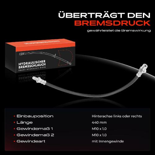 Frankberg 1x Bremsschlauch Bremsschläuche Hinterachse Links oder Rechts für VW Taro Toyota Land Cruiser Hilux IV Pick-up Bild Frankberg 1x Bremsschlauch Bremsschläuche Hinterachse Links oder Rechts für VW Taro Toyota Land Cruiser Hilux IV Pick-up