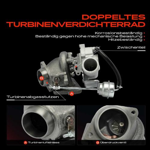 1x Abgasturbolader für Mercedes-Benz Vito Bus W638 Vito Kasten V-Klasse 638/2 2.3L 1996-2003 Bild 1x Abgasturbolader für Mercedes-Benz Vito Bus W638 Vito Kasten V-Klasse 638/2 2.3L 1996-2003