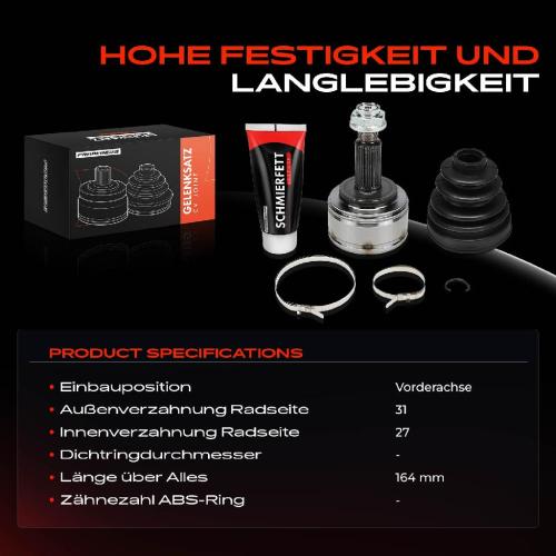 Frankberg 1x Antriebswelle Gelenksatz Vorderachse für Opel Movano B Nissan NV400 Renault Bild Frankberg 1x Antriebswelle Gelenksatz Vorderachse für Opel Movano B Nissan NV400 Renault