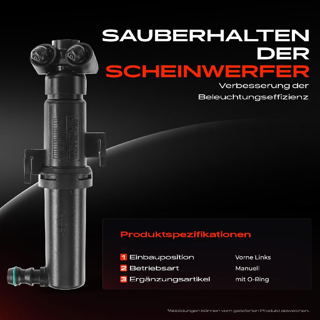 1x Scheinwerferreinigung Waschwasserdüse Vorne Links für Audi A3 8P1 8P7 8PA 08-13