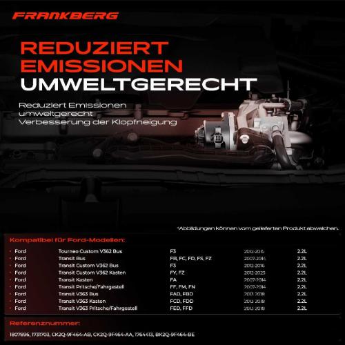 1x AGR-Ventil Abgasrückführungsventil für Ford Tourneo Custom V362 Bus Transit Pritsche/Fahrgestell V363 Bild 1x AGR-Ventil Abgasrückführungsventil für Ford Tourneo Custom V362 Bus Transit Pritsche/Fahrgestell V363