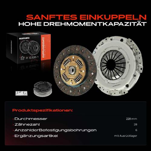 Frankberg 1x Kupplungssatz für VW Golf Plus V Variant VI Passat Beetle Caddy MPV Kasten/MPV EOS Jetta IV New Touran Bild Frankberg 1x Kupplungssatz für VW Golf Plus V Variant VI Passat Beetle Caddy MPV Kasten/MPV EOS Jetta IV New Touran