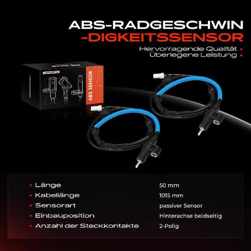 Frankberg 2x ABS Sensor Hinterachse beidseitig für KIA Carens I FC FJ 1.6L 1.8L 2.0L 2000-2007 Bild Frankberg 2x ABS Sensor Hinterachse beidseitig für KIA Carens I FC FJ 1.6L 1.8L 2.0L 2000-2007