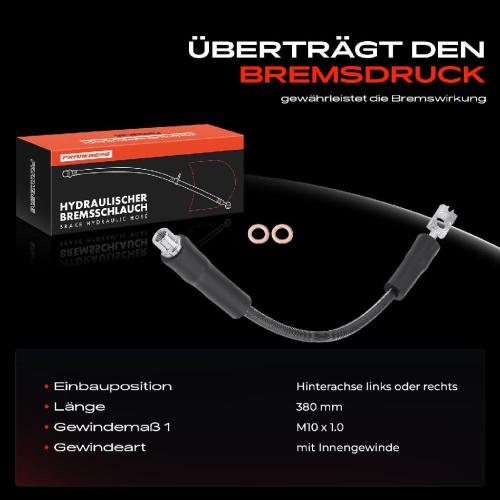 1x Bremsschlauch Bremsschläuche Hinterachse Links oder Rechts für Audi Allroad 4BH 2.5L 2.7L 2000-2005 Bild 1x Bremsschlauch Bremsschläuche Hinterachse Links oder Rechts für Audi Allroad 4BH 2.5L 2.7L 2000-2005