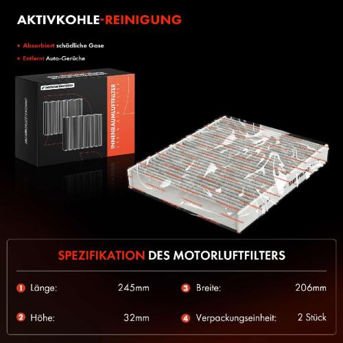 2x Innenraumfilter Aktivkohle für Alpina B5 F10 B7 F01 F02 BMW 5er F10 F11 6er F13 Bild 2x Innenraumfilter Aktivkohle für Alpina B5 F10 B7 F01 F02 BMW 5er F10 F11 6er F13