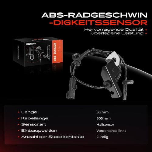 Frankberg 1x ABS Sensor Vorderachse links für Ford Galaxy CK Galaxy MK III Van S-Max CJ WA6 1.5L 2.0L 2.5L Bj ab 2015 Bild Frankberg 1x ABS Sensor Vorderachse links für Ford Galaxy CK Galaxy MK III Van S-Max CJ WA6 1.5L 2.0L 2.5L Bj ab 2015