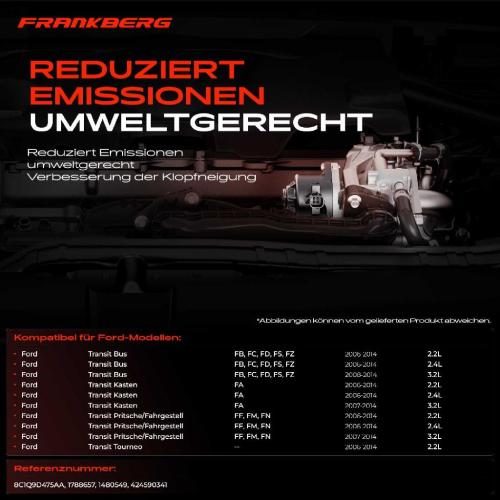 Frankberg 1x AGR-Ventil Abgasrückführungsventil für Ford Transit Bus Kasten Pritsche/Fahrgestell Tourneo Bild Frankberg 1x AGR-Ventil Abgasrückführungsventil für Ford Transit Bus Kasten Pritsche/Fahrgestell Tourneo