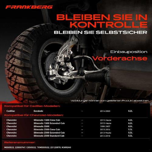 2x Traggelenk Vorderachse für Cadillac Escalade Chevrolet Silverado 1500 Crew Cab Pick-up Tahoe Bild 2x Traggelenk Vorderachse für Cadillac Escalade Chevrolet Silverado 1500 Crew Cab Pick-up Tahoe