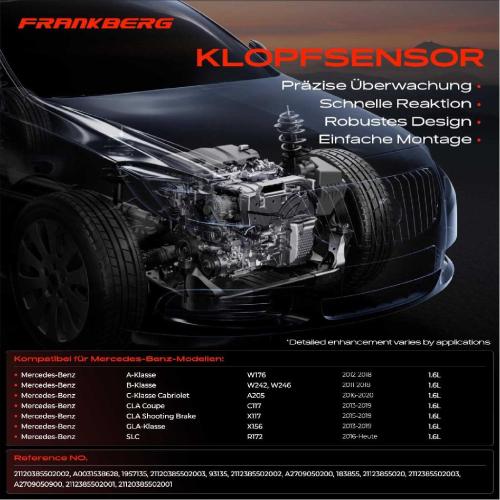 1x Klopfsensor Klopfgeber für Mercedes-Benz W176 A205 W242 W246 X117 X156 Bild 1x Klopfsensor Klopfgeber für Mercedes-Benz W176 A205 W242 W246 X117 X156