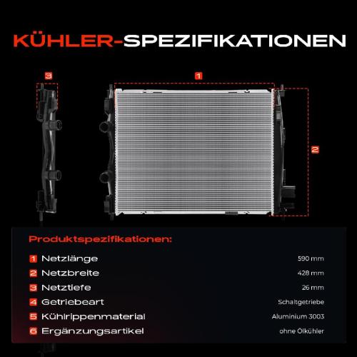 1x Kühler Wasserkühler Motorkühler für Nissan Qashqai I Bj ab 2010 Bild 1x Kühler Wasserkühler Motorkühler für Nissan Qashqai I Bj ab 2010