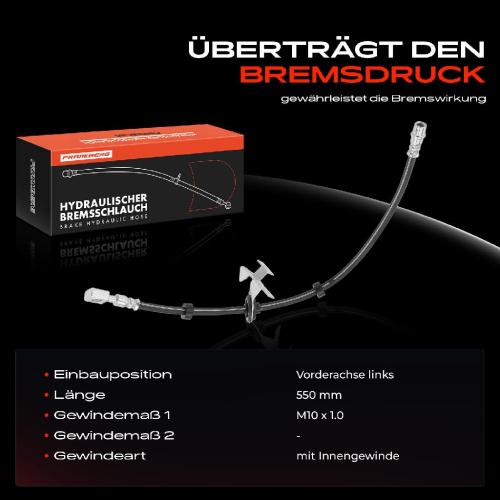 1x Bremsschlauch Bremsschläuche Vorderachse Links für Mercedes-Benz M-Klasse W163 ML350/430/500 1998-2005 Bild 1x Bremsschlauch Bremsschläuche Vorderachse Links für Mercedes-Benz M-Klasse W163 ML350/430/500 1998-2005
