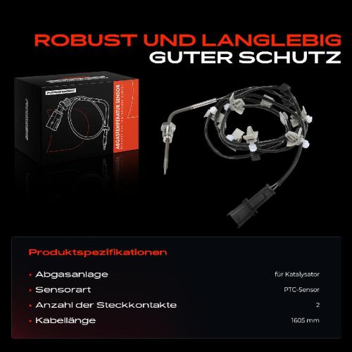 Frankberg 1x Abgastemperatursensor für Opel Insignia A Stufenheck G09 Saab 9-5 YS3G 2.0L Bild Frankberg 1x Abgastemperatursensor für Opel Insignia A Stufenheck G09 Saab 9-5 YS3G 2.0L