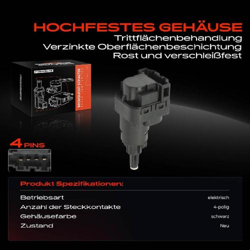 1x Bremslichtschalter für VW Golf IV V Polo Bora Touran Audi A3 8P TT Seat Skoda Bild 1x Bremslichtschalter für VW Golf IV V Polo Bora Touran Audi A3 8P TT Seat Skoda