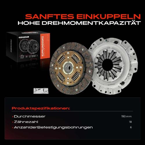 1x Kupplungssatz für Opel Karl C16 1.0L 2015-2019 Bild 1x Kupplungssatz für Opel Karl C16 1.0L 2015-2019