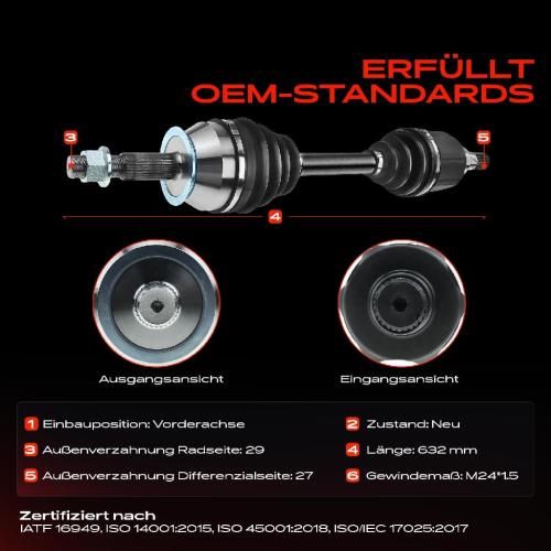 Frankberg 1x Antriebswelle Vorderachse für Nissan NP300 Navara D40 Pathfinder III R51 Bild Frankberg 1x Antriebswelle Vorderachse für Nissan NP300 Navara D40 Pathfinder III R51