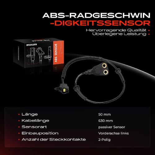 1x ABS Sensor Vorderachse links für Chevrolet Matiz M200 M250 Spark 0.8L 1.0L Bj ab 2005 Bild 1x ABS Sensor Vorderachse links für Chevrolet Matiz M200 M250 Spark 0.8L 1.0L Bj ab 2005