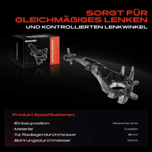 1x Achsschenkel Radaufhängung Hinterachse Rechts für Mitsubishi Lancer VIII Outlander II Bild 1x Achsschenkel Radaufhängung Hinterachse Rechts für Mitsubishi Lancer VIII Outlander II