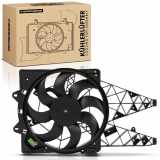 Frankberg 1x Motorkühller Einfachlüfter mit Kühlerlüfterrahmen Fiat Doblo Cargo Opel Combo 1.4L 1.6L 2.0L