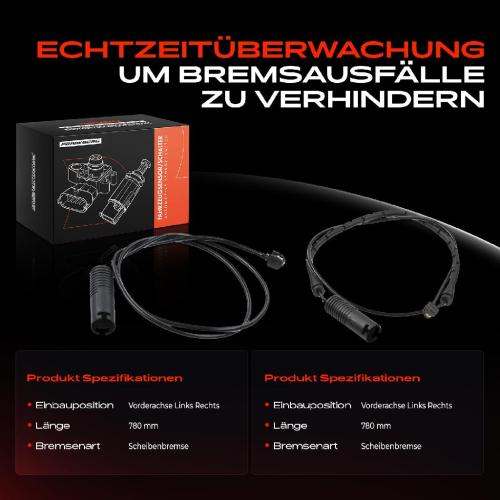 2x Warnkontakt Bremsbelagverschleiß Vorderachse für BMW 3er Cabriolet Coupe Compact Z3 Roadster E36 1990-2003 Bild 2x Warnkontakt Bremsbelagverschleiß Vorderachse für BMW 3er Cabriolet Coupe Compact Z3 Roadster E36 1990-2003