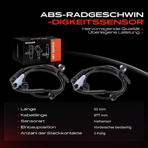 Frankberg 2x ABS Sensor Vorderachse beidseitig für Citroën Jumpy Kasten Fiat Scudo Bus Peugeot Expert Tepee 2007-2016 Bild Frankberg 2x ABS Sensor Vorderachse beidseitig für Citroën Jumpy Kasten Fiat Scudo Bus Peugeot Expert Tepee 2007-2016