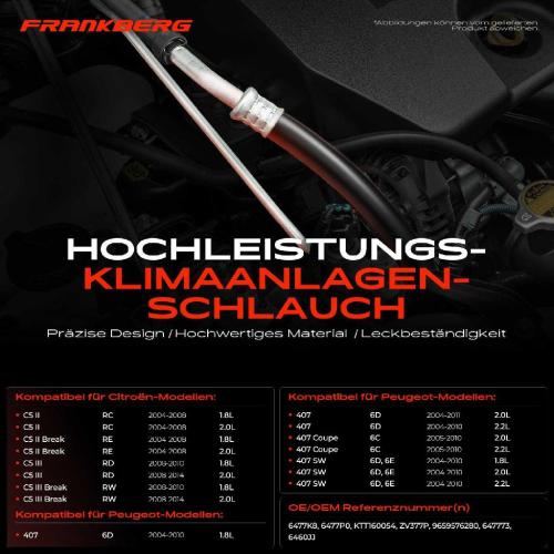 1x Hochdruckleitung Klimaanlage für Citroën C5 II III Peugeot 407 SW 6D 1.8L 2.0L 2.2L Bild 1x Hochdruckleitung Klimaanlage für Citroën C5 II III Peugeot 407 SW 6D 1.8L 2.0L 2.2L