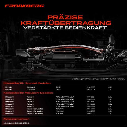 1x Seilzug Feststellbremse Hinterachse rechts für Hyundai Mitsubishi Pajero II Bild 1x Seilzug Feststellbremse Hinterachse rechts für Hyundai Mitsubishi Pajero II