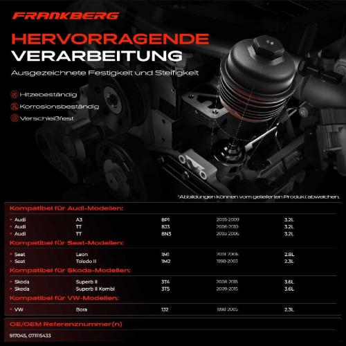 1x Ölfiltergehäuse Deckel für VW Golf 4 1J Passat 3B Transporter T4 Bora Audi A3 TT Bild 1x Ölfiltergehäuse Deckel für VW Golf 4 1J Passat 3B Transporter T4 Bora Audi A3 TT