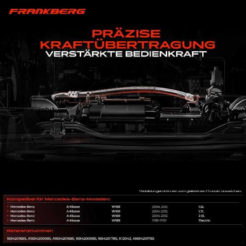 1x Seilzug Feststellbremse Vorderachse beidseitig für Mercedes-Benz A-Klasse W169 2004-2012 Bild 1x Seilzug Feststellbremse Vorderachse beidseitig für Mercedes-Benz A-Klasse W169 2004-2012