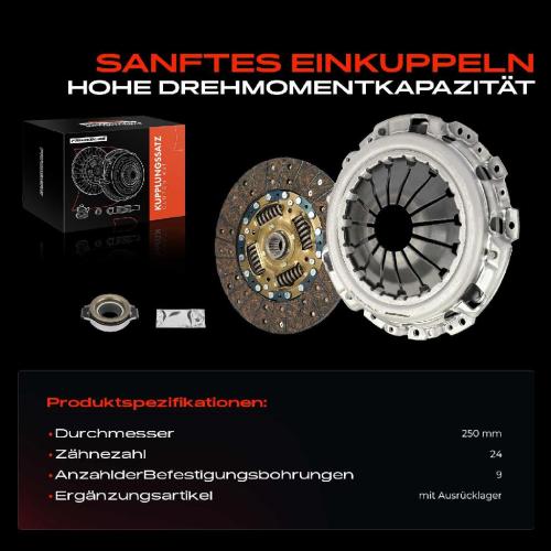 Frankberg 1x Kupplungssatz für Nissan Navara D22 NP300 Pick-up Pick-up 2.5L Bj ab 2001 Bild Frankberg 1x Kupplungssatz für Nissan Navara D22 NP300 Pick-up Pick-up 2.5L Bj ab 2001