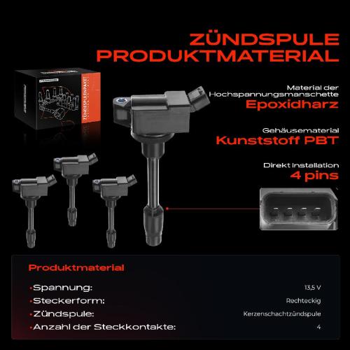 4x Zündmodul Zündspule für Toyota C-HR Van Corolla Kombi Schrägheck Stufenheck Prius PHV 1.8L Bj ab 2016 Bild 4x Zündmodul Zündspule für Toyota C-HR Van Corolla Kombi Schrägheck Stufenheck Prius PHV 1.8L Bj ab 2016