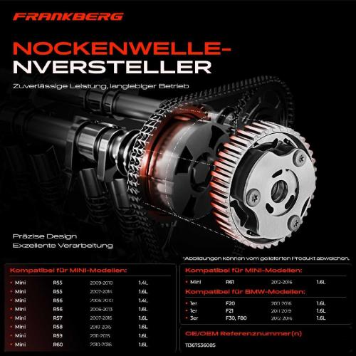 1x Nockenwellenversteller für BMW F20 F21 F30 F31 MINI R55 R56 R57 R58 Bild 1x Nockenwellenversteller für BMW F20 F21 F30 F31 MINI R55 R56 R57 R58