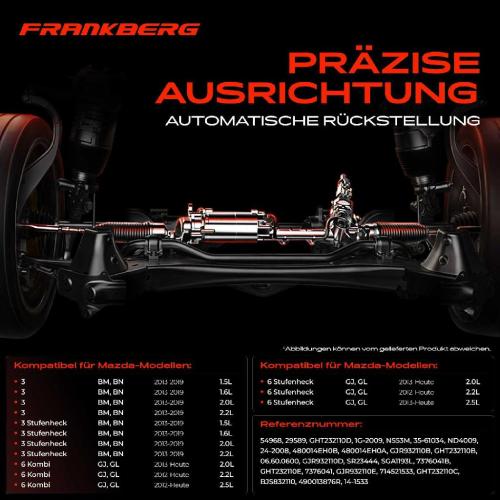 Frankberg 1x Lenkgetriebe Servolenkgetriebe für Mazda 3 BM BN 6 GJ GL 1.5L 2.0L Bild Frankberg 1x Lenkgetriebe Servolenkgetriebe für Mazda 3 BM BN 6 GJ GL 1.5L 2.0L