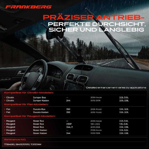 Frankberg 1x Wischermotor Scheibenwischermotor Vorne für Citroën Jumper Fiat Ducato Peugeot Boxer Bild Frankberg 1x Wischermotor Scheibenwischermotor Vorne für Citroën Jumper Fiat Ducato Peugeot Boxer