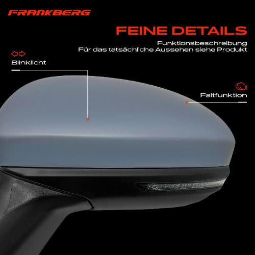 Frankberg 1x Außenspiegel Links für Renault Clio V B7 1.0L 1.3L 1.5L 1.6L Bj ab 2019 Bild Frankberg 1x Außenspiegel Links für Renault Clio V B7 1.0L 1.3L 1.5L 1.6L Bj ab 2019