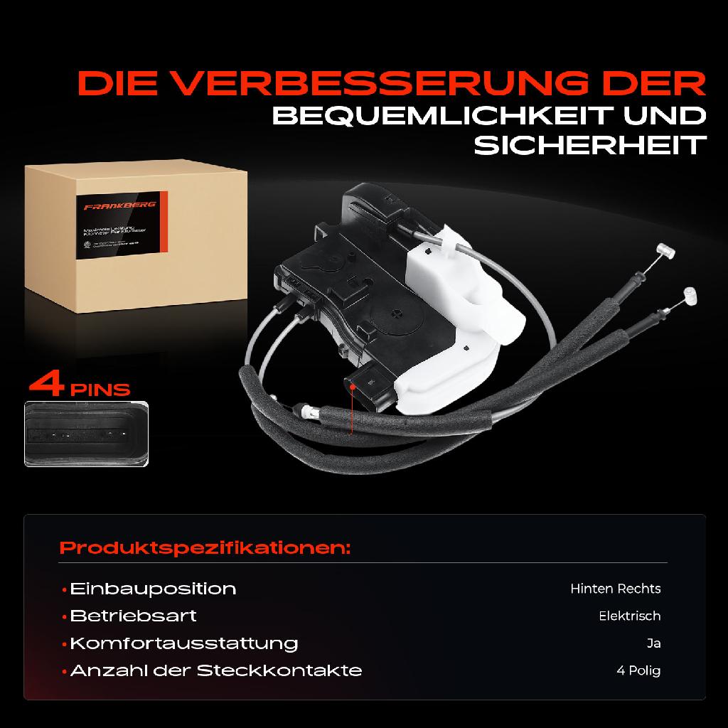 1x Türschloss Hinten Rechts für Hyundai iX35 EL ELH LM 1.6L 1.7L 2.0L 2.4L 2009-2015