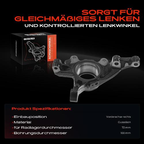 Frankberg 1x Achsschenkel Radaufhängung Vorderachse Rechts für Citroën Nemo Fiat Fiorino Linea Peugeot Bipper Bild Frankberg 1x Achsschenkel Radaufhängung Vorderachse Rechts für Citroën Nemo Fiat Fiorino Linea Peugeot Bipper