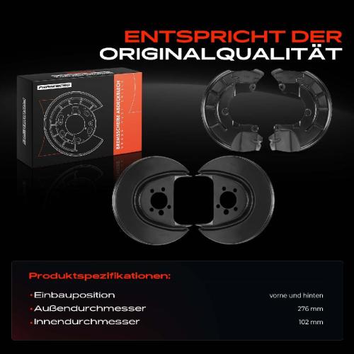 Frankberg 4x Ankerblech Bremsscheibe Vorne und Hinten für VW Polo 9A Seat Ibiza Fabia Audi A1 Bild Frankberg 4x Ankerblech Bremsscheibe Vorne und Hinten für VW Polo 9A Seat Ibiza Fabia Audi A1