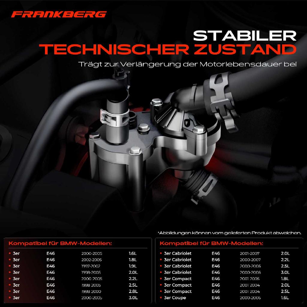 1x Thermostat Kühlmittel für BMW 3er E46 316-330 X3 E83 X5 E53 Z4 E85 E86 1.6L-3.0L