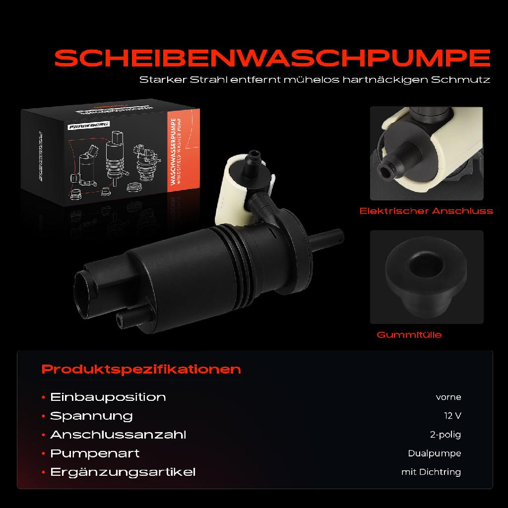 1x Waschwasserpumpe Scheibenreinigung Vorne für Mercedes-Benz W245 W204 C204 W212