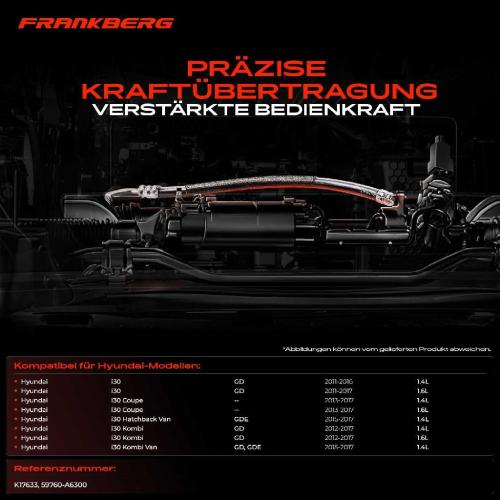 1x Seilzug Feststellbremse Hinterachse links für Hyundai i30 GD i30 Coupe Bj ab 2011 Bild 1x Seilzug Feststellbremse Hinterachse links für Hyundai i30 GD i30 Coupe Bj ab 2011
