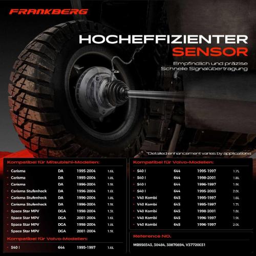 1x ABS Sensor Vorderachse links für Mitsubishi Carisma Stufenheck Mirage/Space Star Schrägheck Bild 1x ABS Sensor Vorderachse links für Mitsubishi Carisma Stufenheck Mirage/Space Star Schrägheck