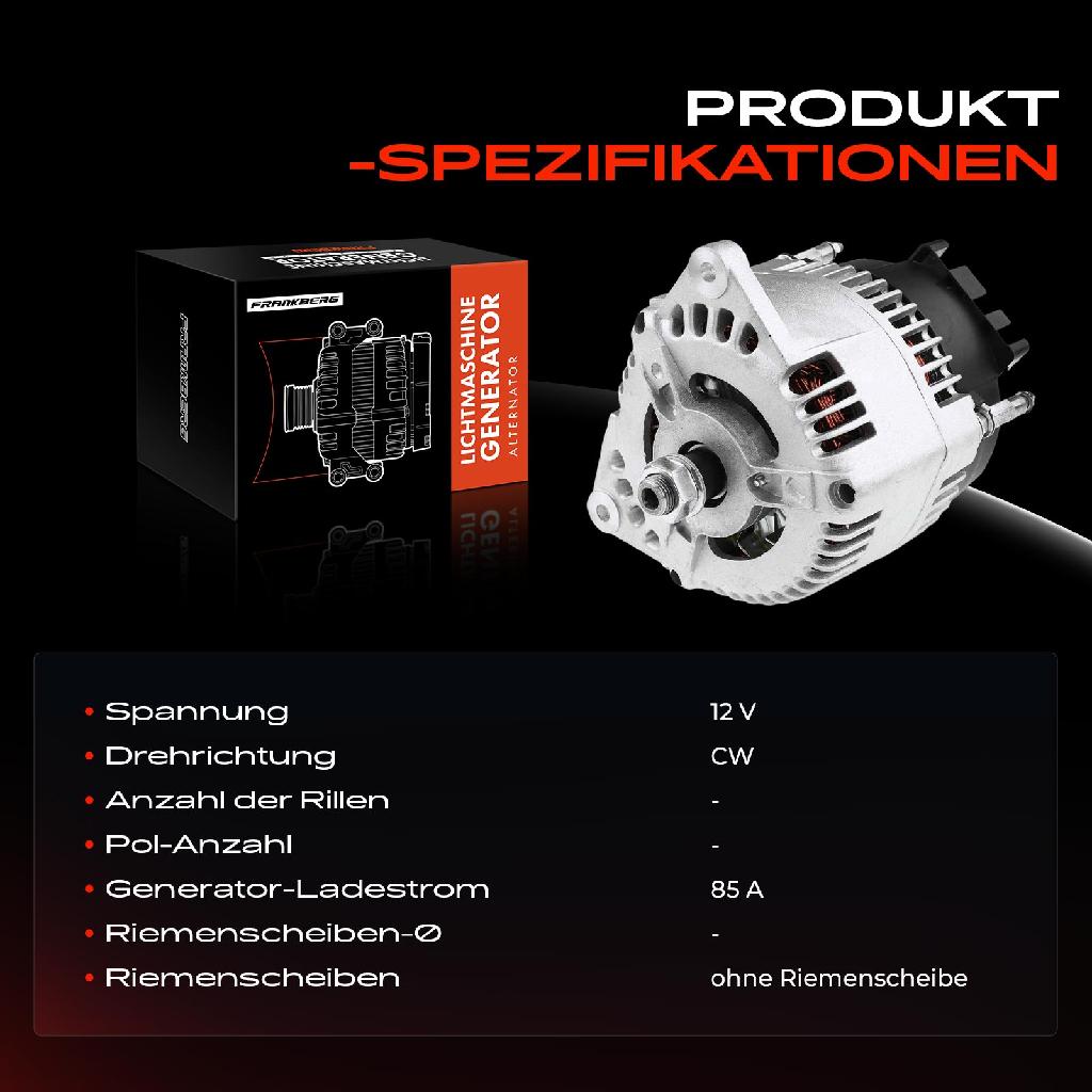 1x Lichtmaschine Generator für Audi A3 Land RoverRange Rover I 2.0L-4.2L