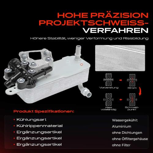 1x Ölkühler Motoröl für BMW 1er 3er 5er 7er X3 X4 2 4 Coupe Cabriolet 2.0L Bild 1x Ölkühler Motoröl für BMW 1er 3er 5er 7er X3 X4 2 4 Coupe Cabriolet 2.0L